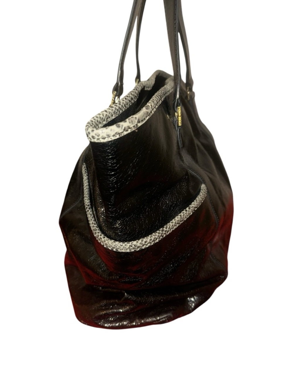 Tory Burch Black Leather Tote with Logo Medallion - Picture 11 of 17